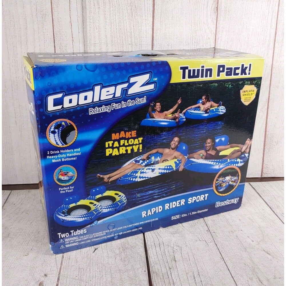 NEW SEALED - Two 2x Bestway Rapid Rider Swimming Pool Ocean & Lake Tube Float